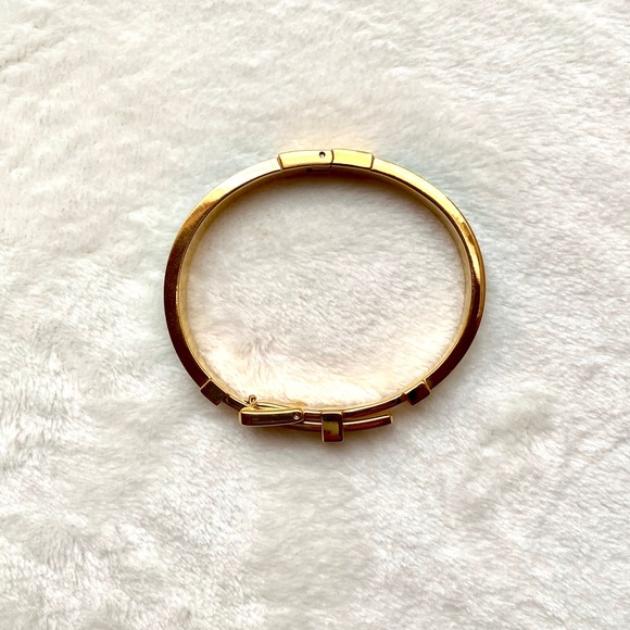 Michael Kors Gold Buckle Bracelet with Teal Enamel - Picture 2 of 8